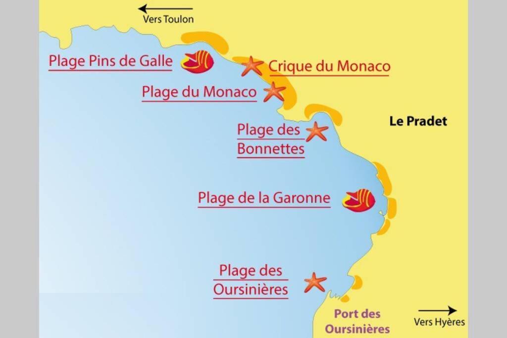 Apartamento Superbe T2 Lumineux 3*** 10 Mn A Pied De La Plage Le Pradet Exterior foto